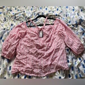 The gap off shoulder striped top